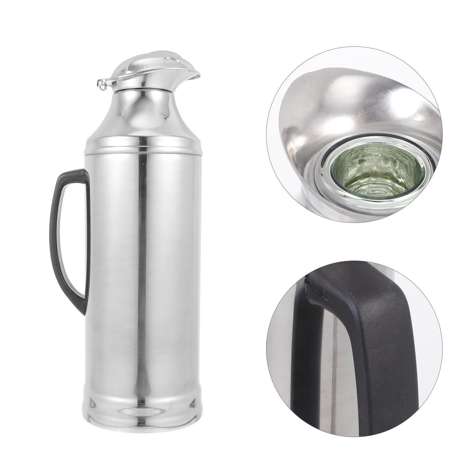 COHEALI Botella Térmica Gran Capacidad de Acero Inoxidable Interior de Vidrio Aislante y Portátil para Uso en Casa u Oficina