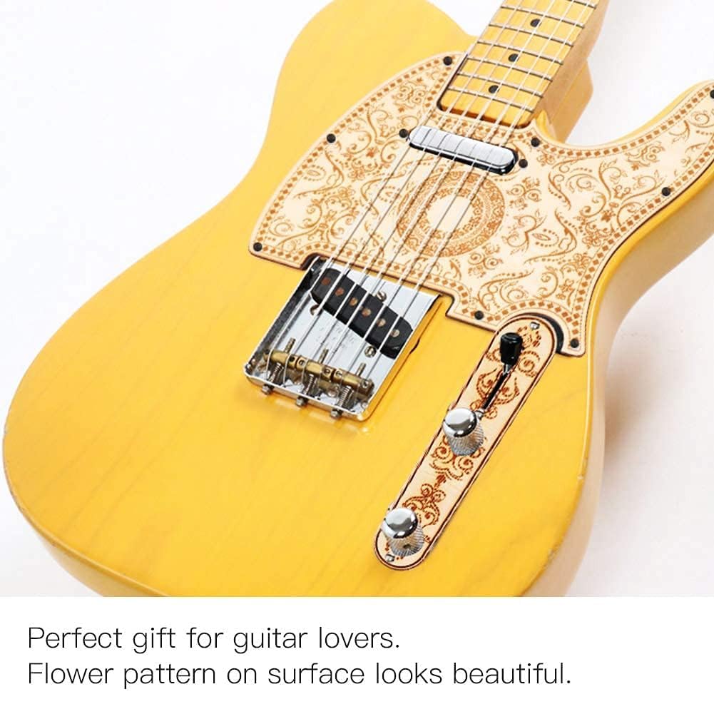 Battipenna per chitarra TL con set di pannelli di controllo del volume, protezione per piastra in legno d'acero Sostituzione del battipenna Telecaster