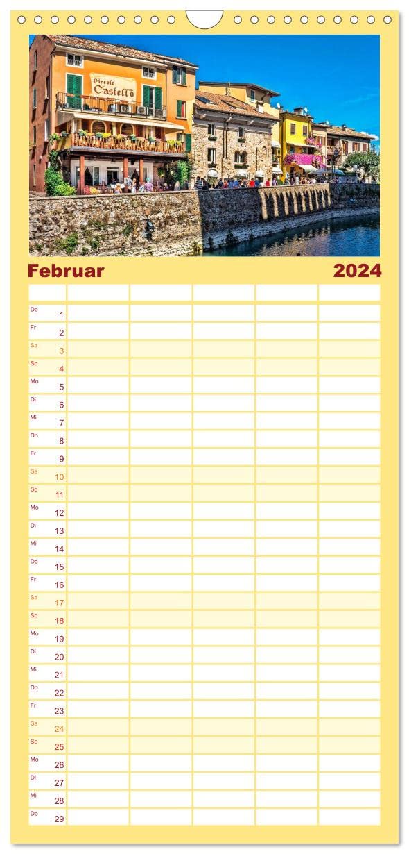 Familienplaner 2024 - Malcesine und Sirmione, Schönheiten am Gardasee mit 5 Spalten (Wandkalender, 21 cm x 45 cm) CALVENDO: Eine Reise in die ... Malcesine am Lago di Garda. (CALVENDO Orte)
