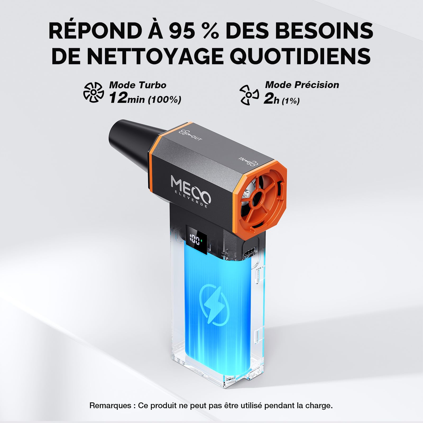 Dépoussiéreur électrique sans fil 220 000 tr/min super puissant, moteur sans balais rechargeable, ventilateur durable, vitesse réglable en continu pour ordinateur, clavier, extérieur, maison et