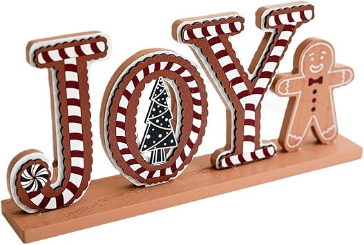 MINGZHE Gingerbread Man Christmas Decorations,Gingerbread House Christmas Decorations Gingerbread House Decor Christmas Tiered Tray Decor B
