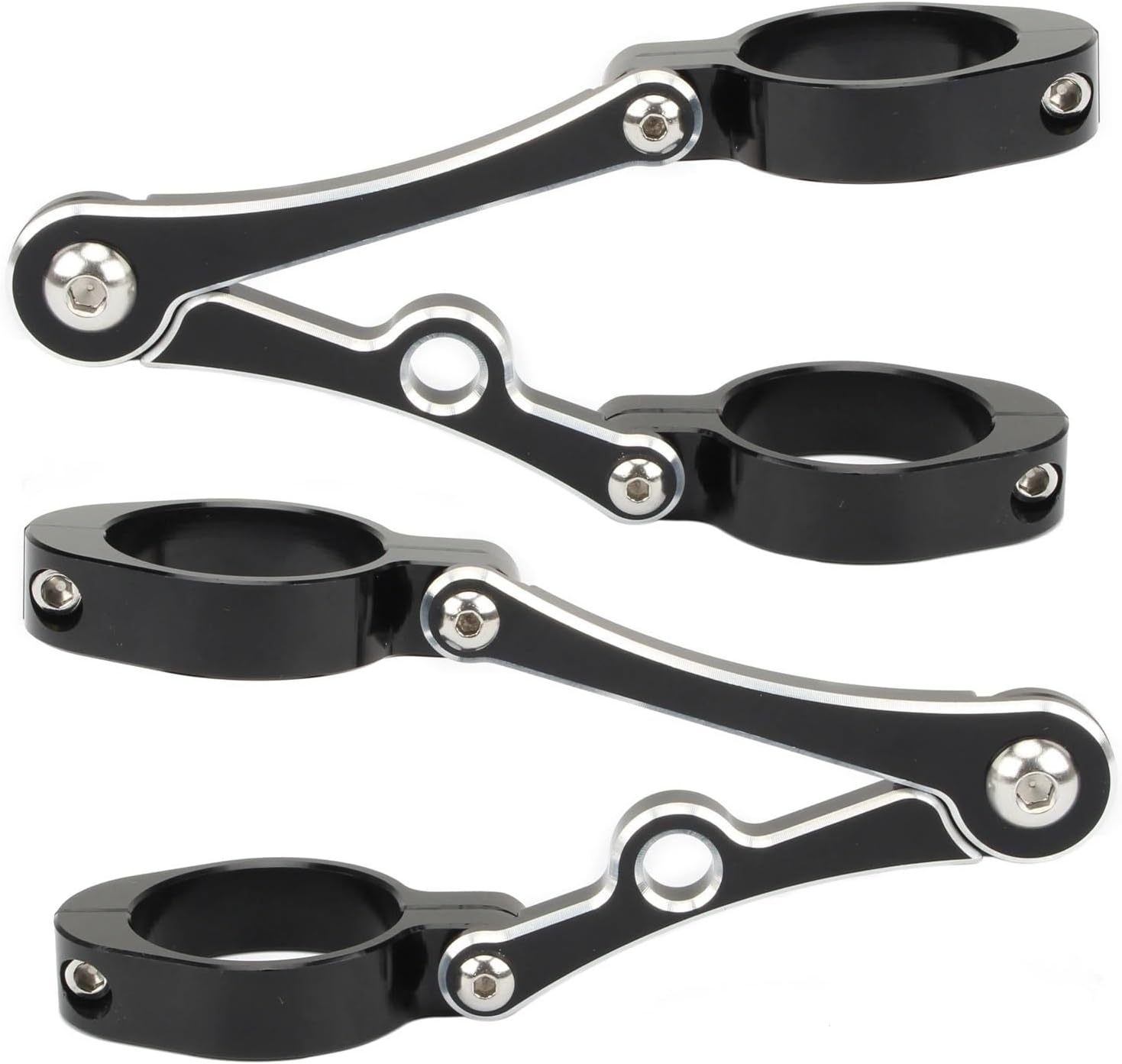 Fog Light Bracket for 33-54mm Bracket Mount Clamp Fork Tube Light Holder Fit for Bobber Fit for Cafe Fit for Racer Universal Accessories