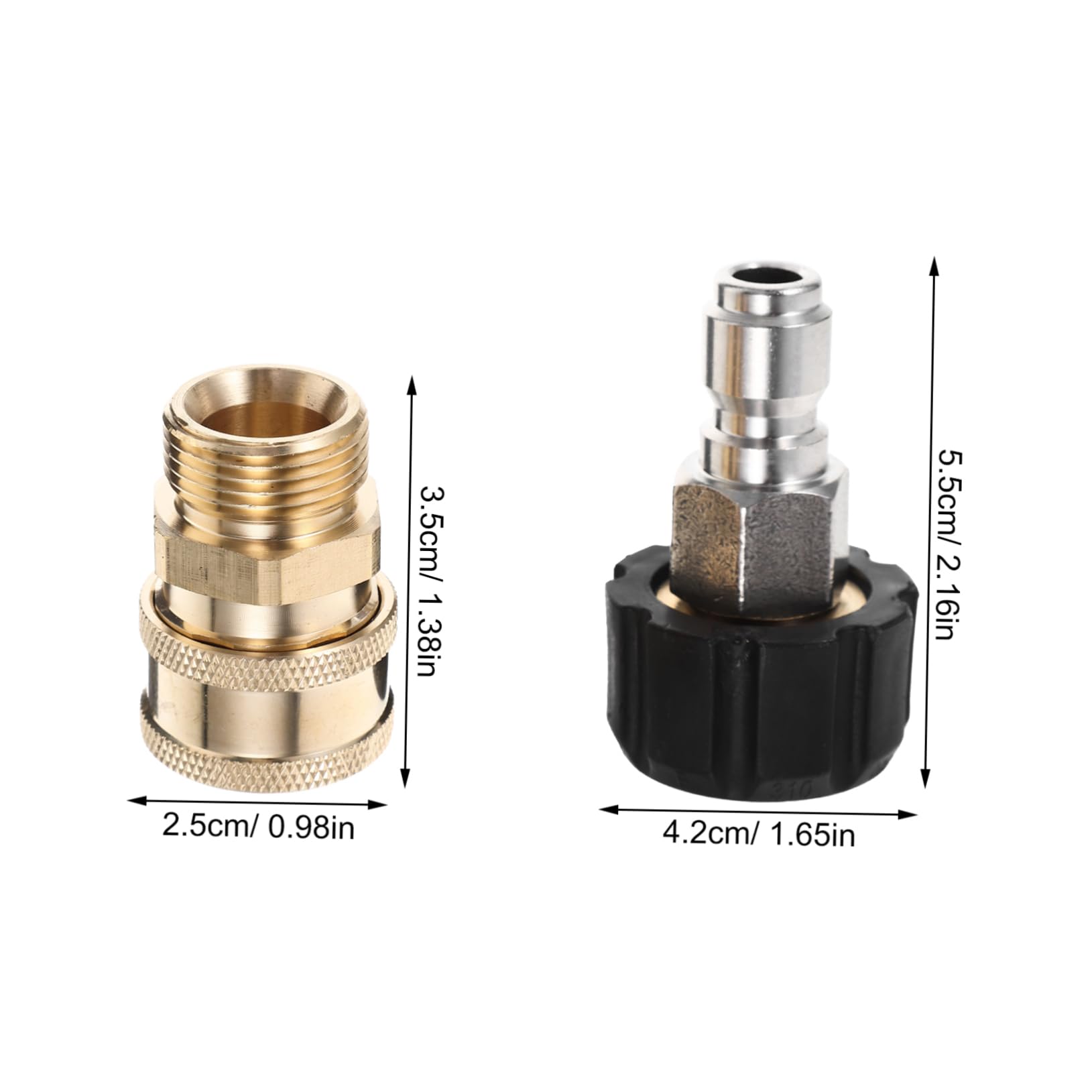 Toddmomy 4 Juegos De Conector De Conversión De Agua De Alta Presión Cobre M22 A 3/8 Conector Inserto Conector De Conversión De 14 Mm Conexión De Piscina Mezclador De Tubo Grifo De