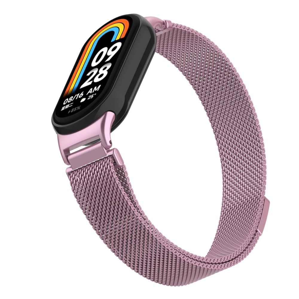 HchenH Bracelet Compatible with Xiaomi Mi Band 8, Stainless Steel Metal Adjustable Replacement Strap, Soft Breathable - Image 4