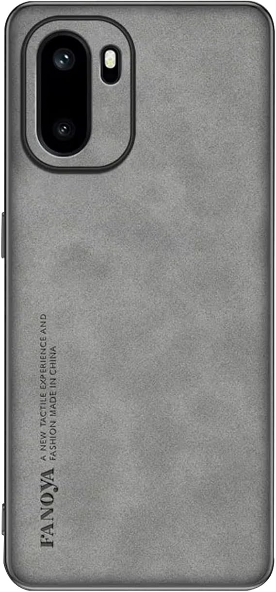 Microcase OnePlus 15R / ACE 6 ile Uyumlu Luxury Leather Series Deri Desenli Plastik Koruma Kılıf - AL8125 (Gri)