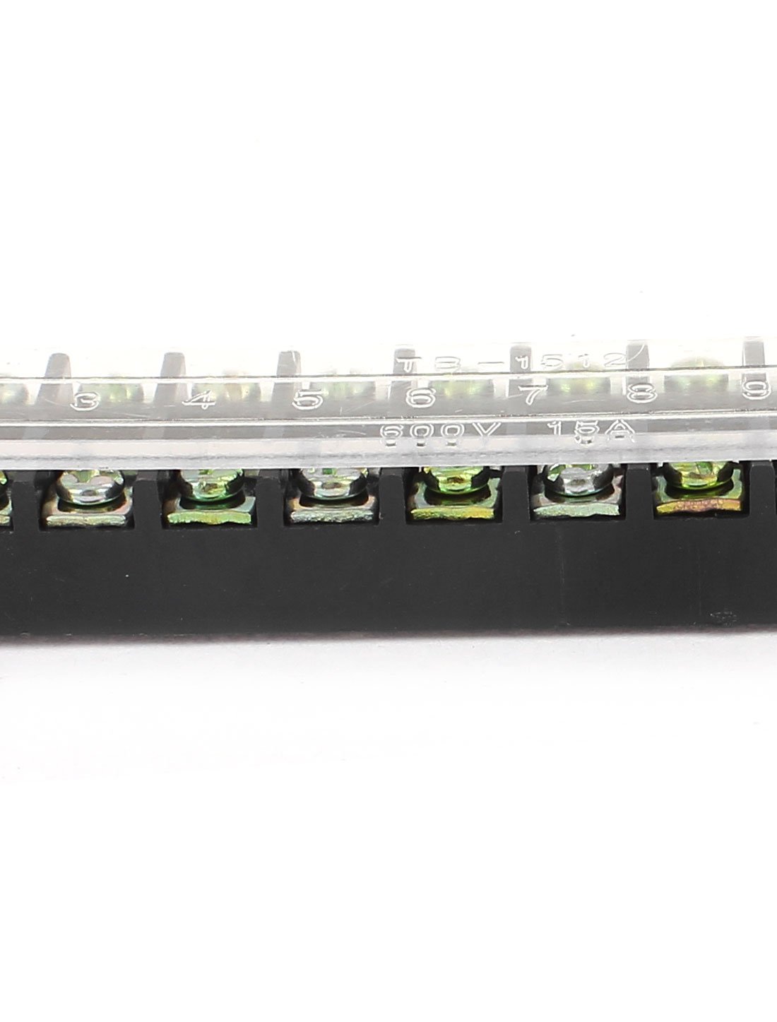 Aexit TB-1512 12P Terminals 600V 15A Double Row Barrier Block Screw Screw Terminals Terminal 3Pcs