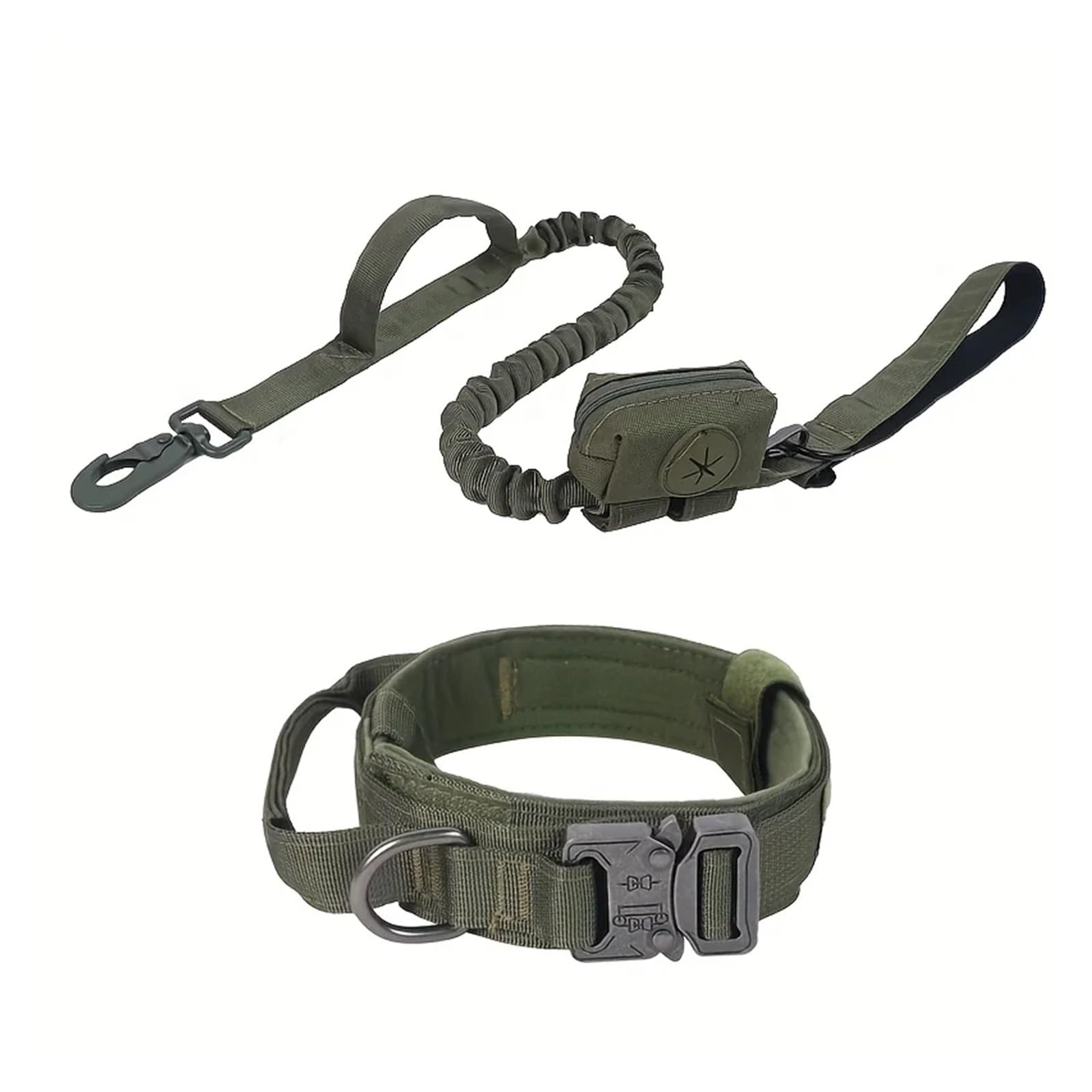 Collar de Perro Nailon con asa, Hebilla Metal