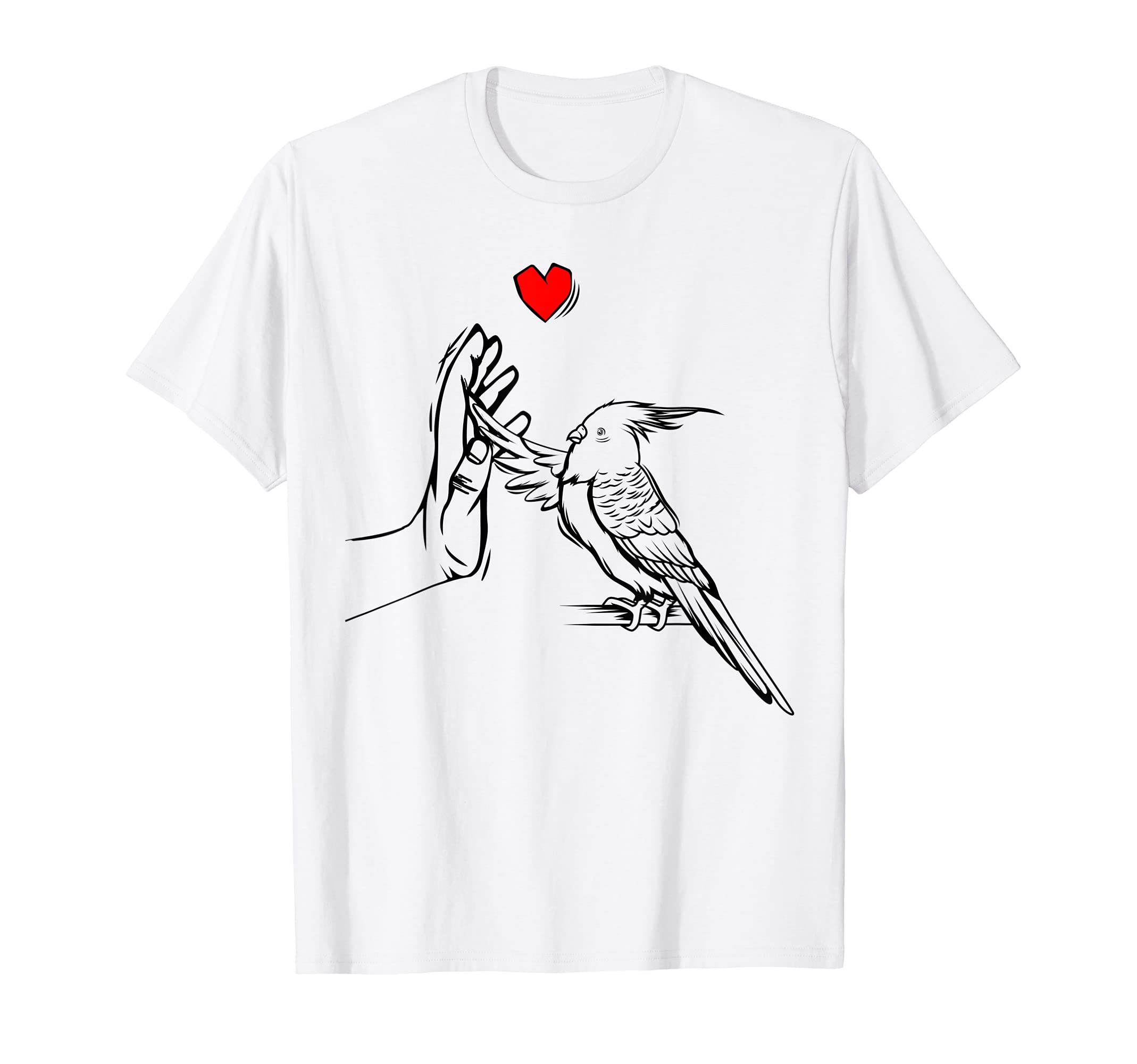 Lustige Vogel Liebhaber GeschenkideenCockatiel Love Heart Bird Parrot T-ShirtOEKO-TEX STANDARD 100