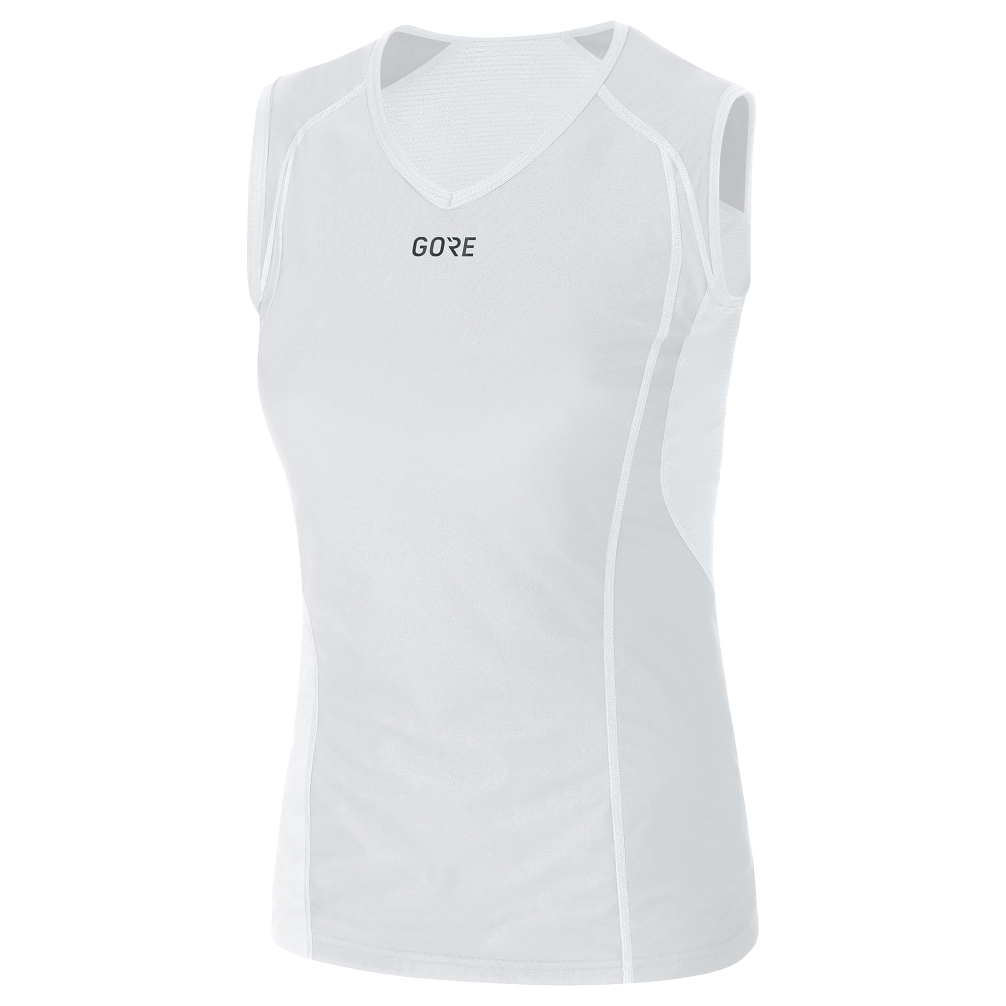GOREWEAR M WINDSTOPPER Base Layer Sleeveless Shirt Womens, Light Grey / White, 40