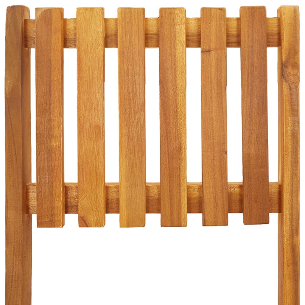 vidaXL Lot de 2 Tabourets de Bar d'Extérieur Pliants, Chaise de Pub, Siège de Bistrot, Meuble de Terrasse Balcon Patio, Bois d'Acacia