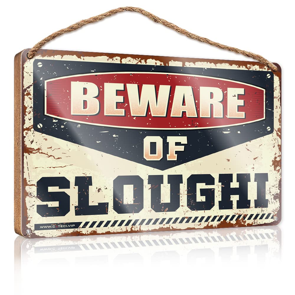 FZFN Funny Porch Decor Beware Of Sloughi Wooden Sign Home Sweet Home Sign Kitchen Wall Art(20X30CM)