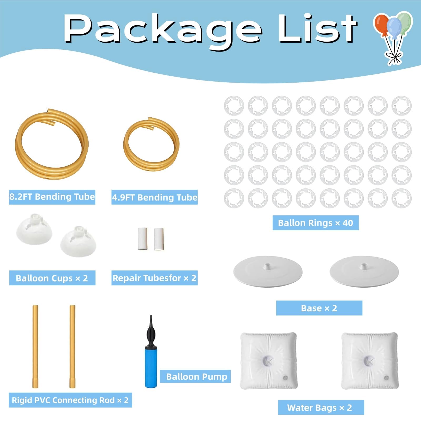 Czcpapy Arche De Ballons Kit D'Arche De Ballons Réutilisable Décoration Supports D'Arche