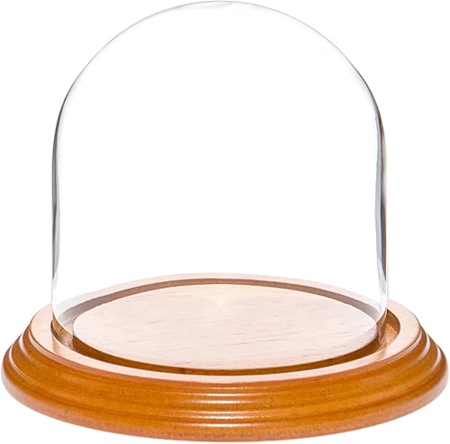 Miniatura 1 de Plymor Cúpula de cristal de 4" x 4" (base de chapa de roble)