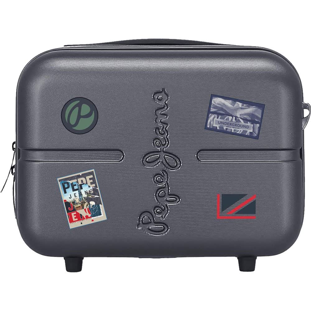 Pepe Jeans Chest beauty case adattabile con tracolla blu 29 x 21 x 15 cm rigido ABS 9,14 L