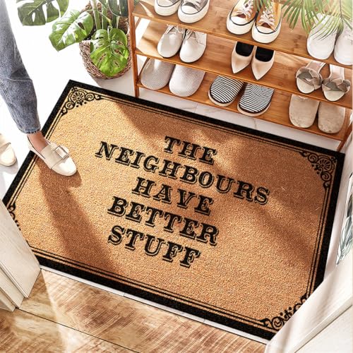 Tapis de bienvenue en coco lourd et amusant Octogone 50x80cm