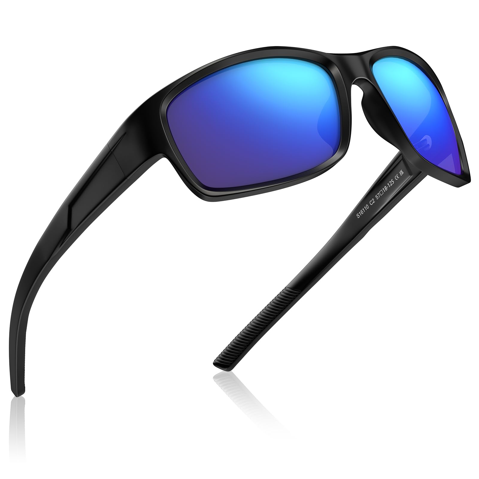 STGATN Wrap Around Polarised Mens Sports Sunglasses - Lightweight UV Protection Cycling Glasses Ideal for Outdoors Casual ST16110