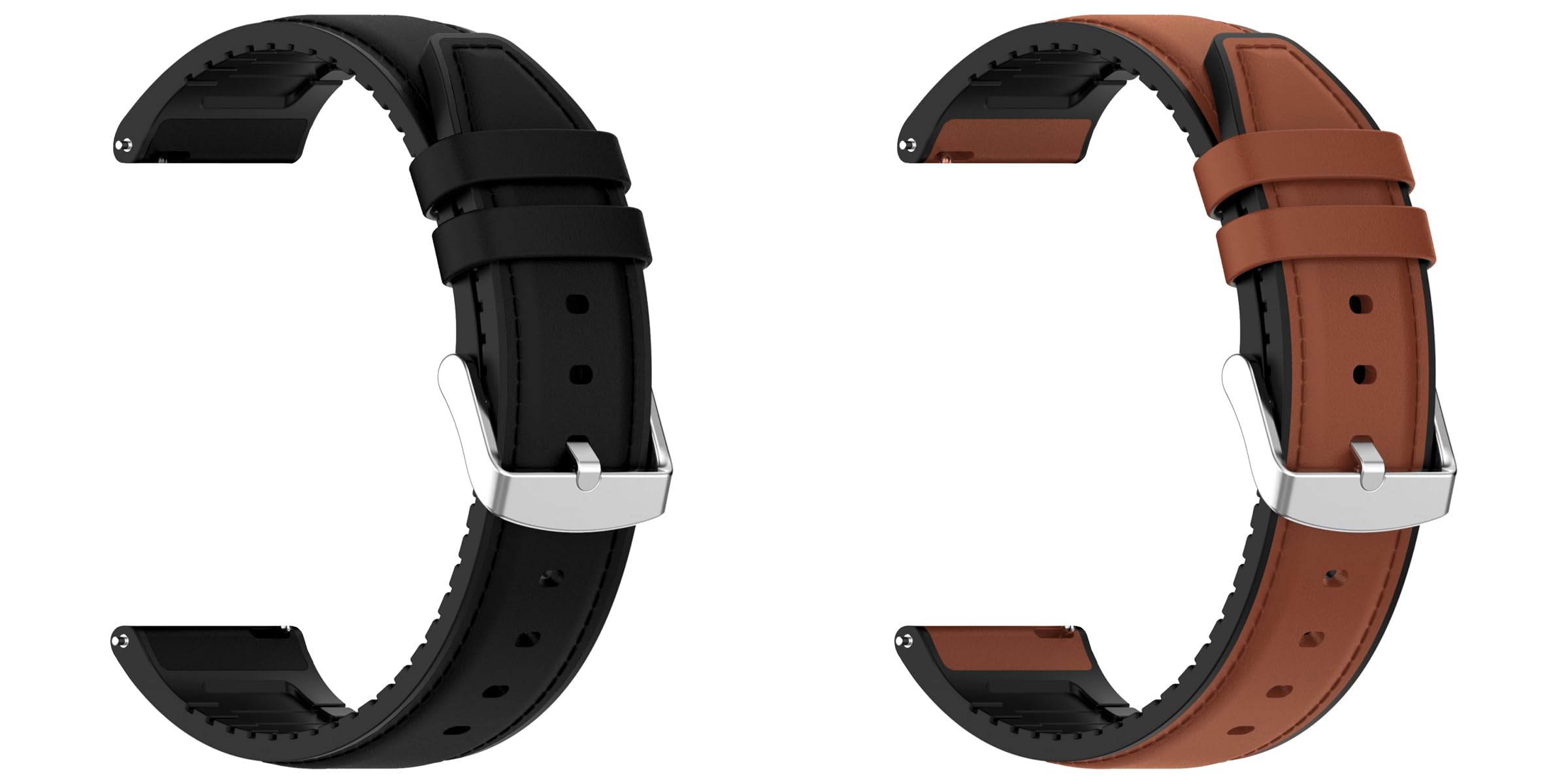 ACM 22mm Watch Strap in Black and Brown