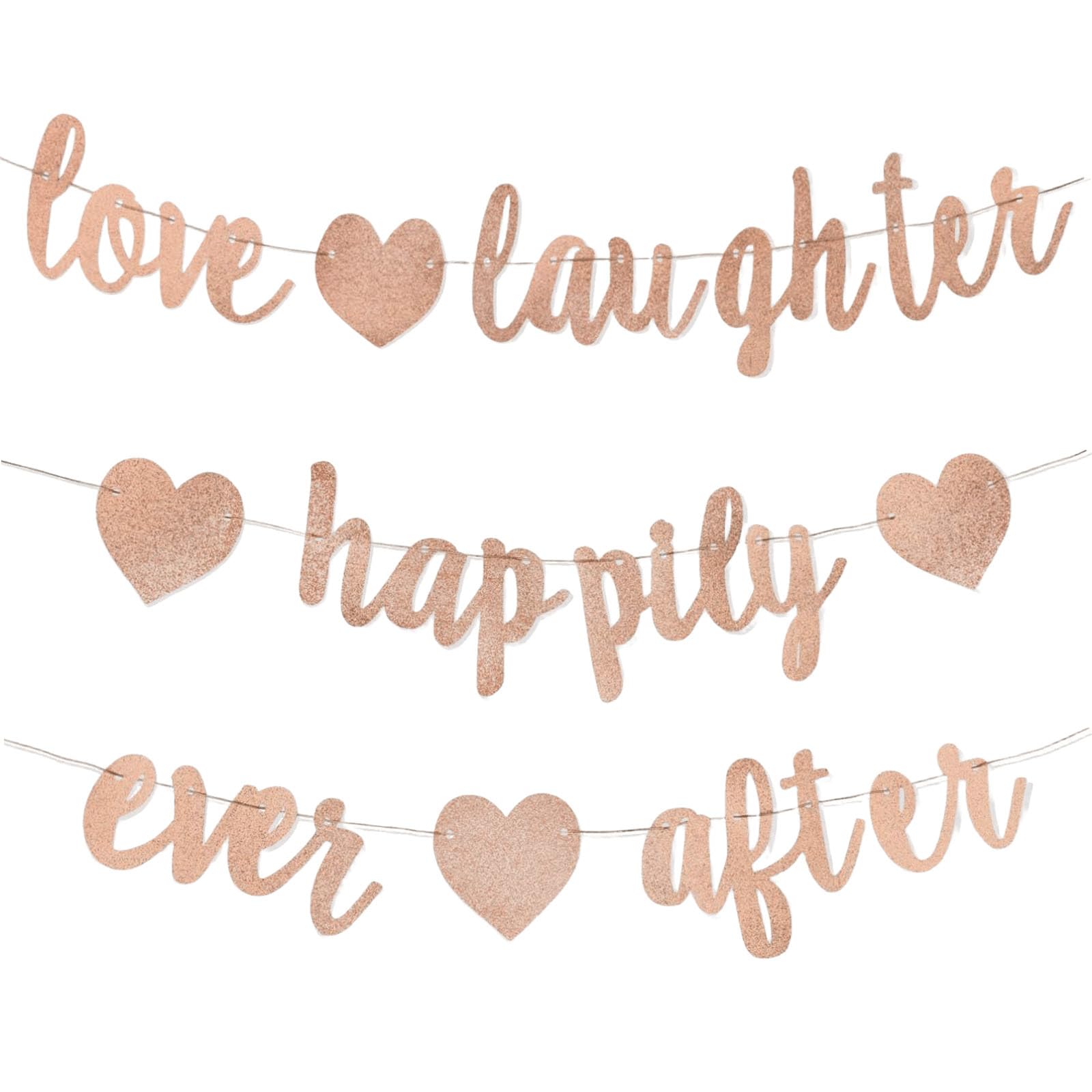 VGRDTW Just Married Decorations, Wedding Decorations, Just Married Banner, Champagne Banner Bridal Party Sign, Elegant Wedding Reception Decor, Photo Backdrop Decoration