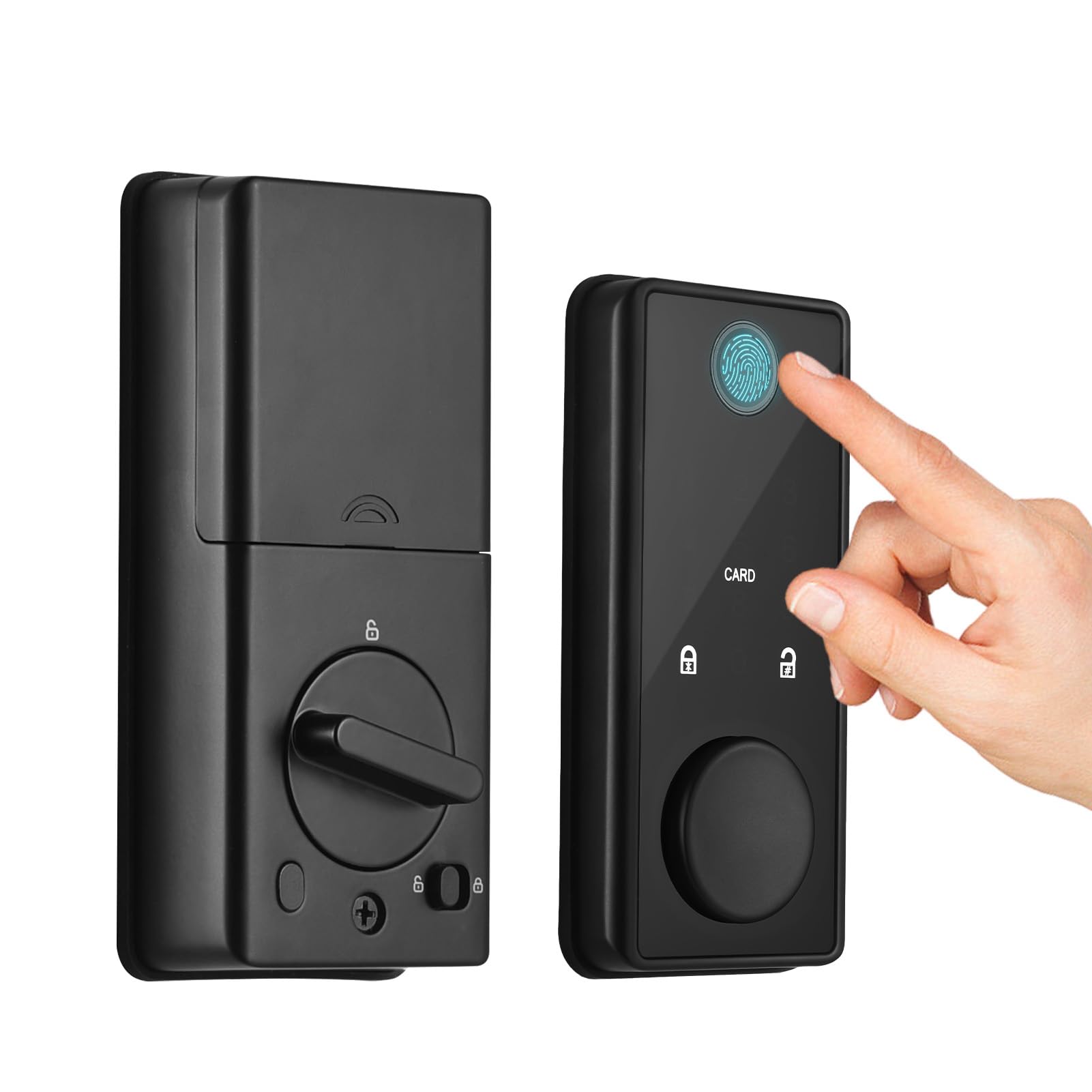 Serratura per Porta di Sicurezza Avanzata Smart Lock con Ingresso Senza Chiave per Camera da Letto di Casa Ufficio Porta Spessore 35-50 Mm, Lega Alluminio