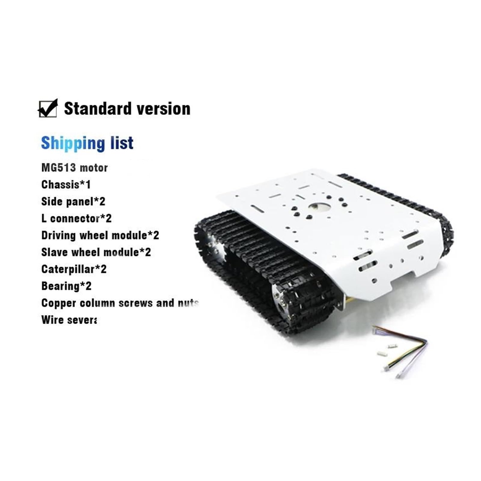 Adecuado para kit de chasis 4WD con codificador de velocidad, kit de juguete de tanque, chasis inteligente, chasis de oruga, chasis de robot, codificador de metal con codificador para modelo de