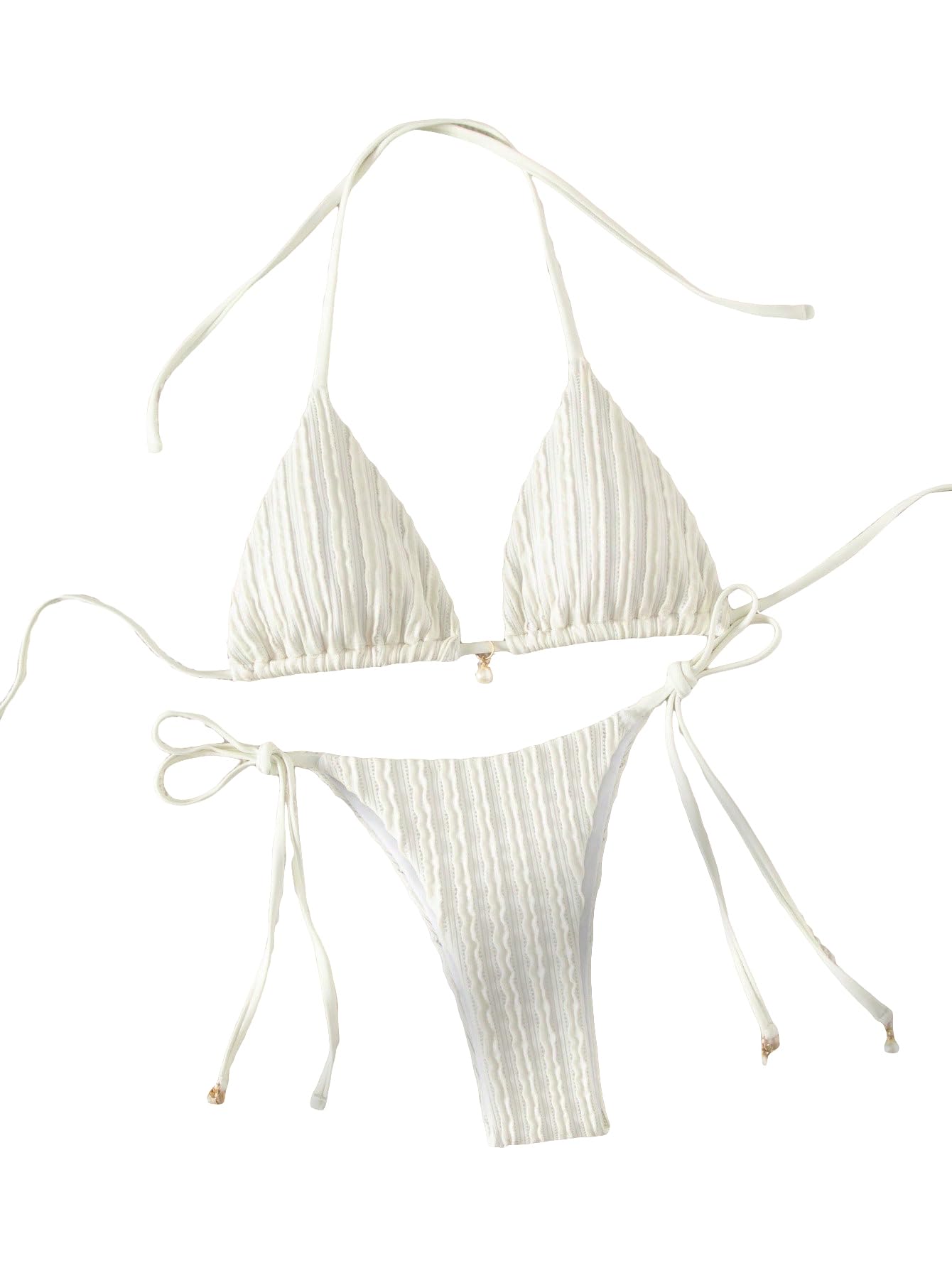 Women's Two Piece Swimsuits Swimwear Halter String Triangle Bikini Sets