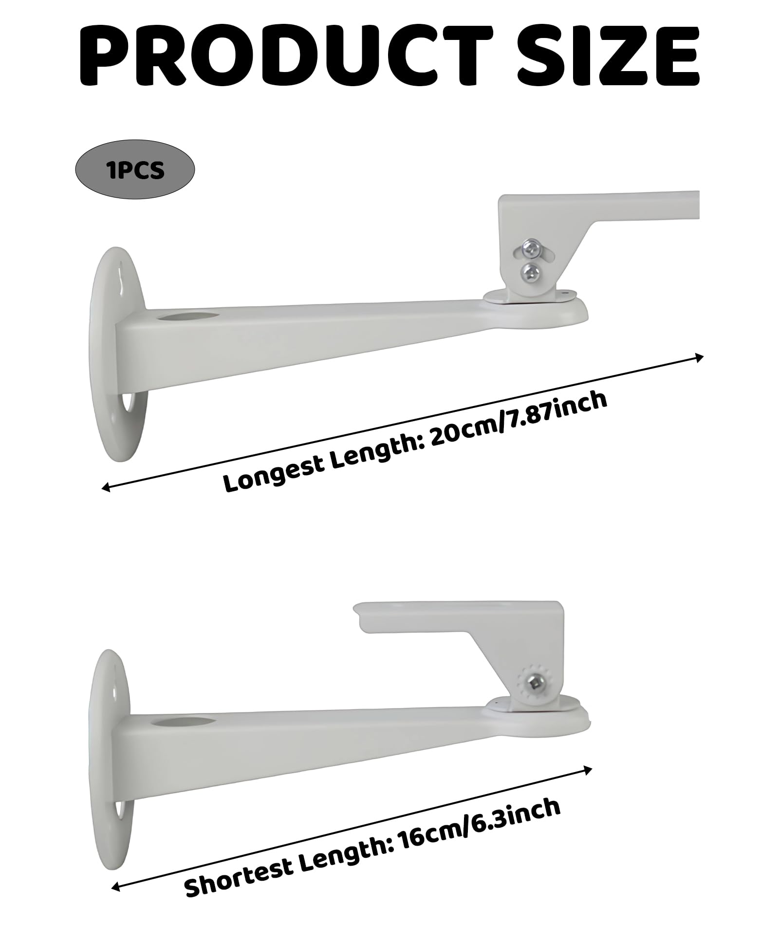 GODSDWARES Projector Wall Mount, Projector Wall Mount Stand, Mini Projector Wall Mount Projector Hanger Security Camera Housing Mounting Bracket for CCTV Camera Projector Webcam Rotation 360° (White) - Image 7 thumbnail
