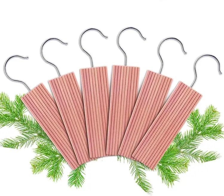 ACMETOP 20 Pack Cedar Hang Ups,100% Natural Rectangular Cedar Blocks for Clothes Storage