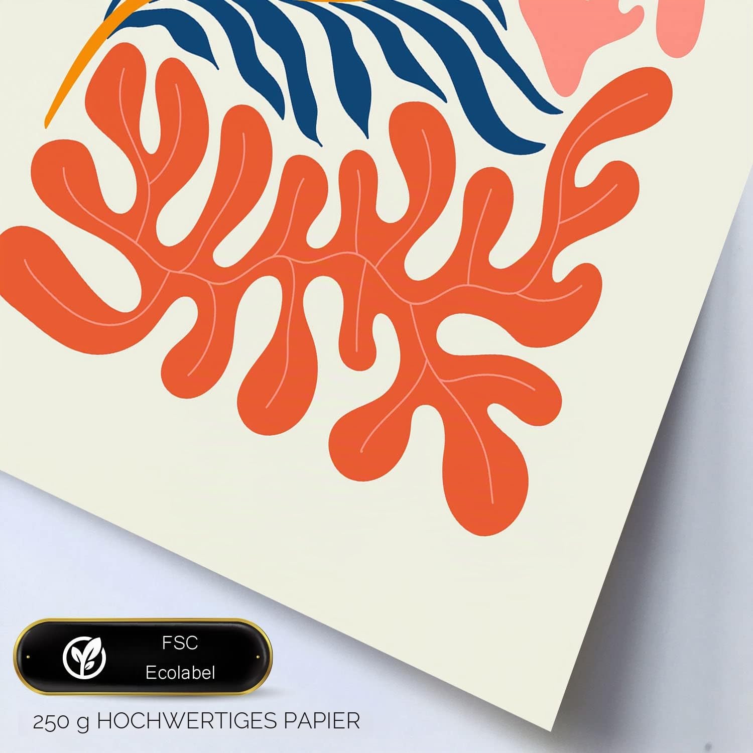 Nacnic Set mit 6 minimalistischen Postern in Pastellfarben. Süßes Zuhause. Drucke von Landschaften und Natur für Innenarchitektur und Dekoration. A3 & A4 Holzfarbe Rahmen.