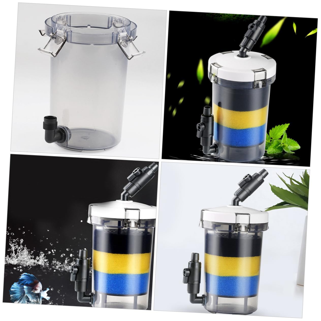 Kisangel Fish Tank Filter Box Transparente Geräuschlose Außenfilteranlage Für Aquarien Einfach Zu Reinigen Hohe Effizienz Für Aquarien Mit Fisch Und Pflanzen