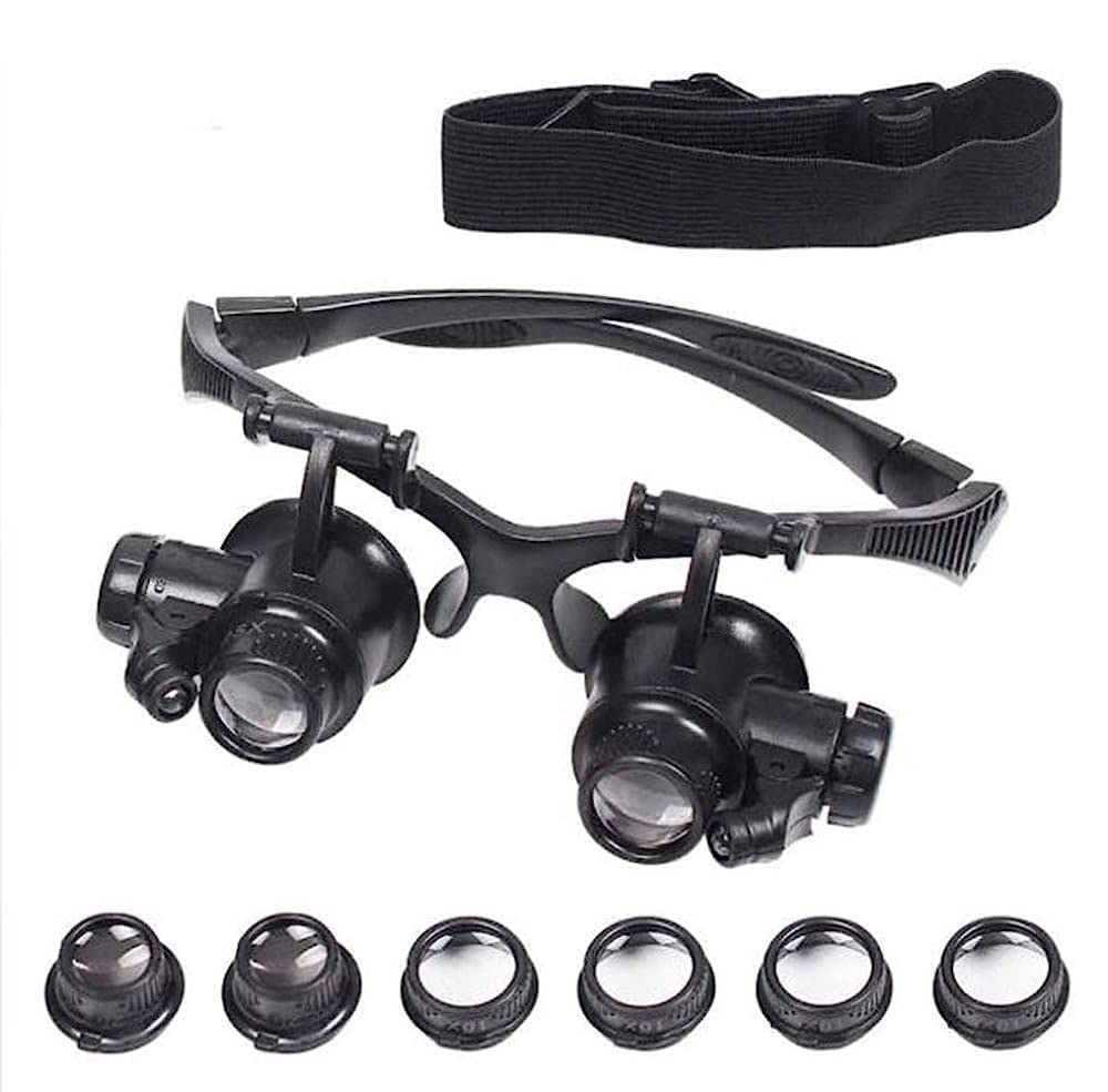 Lunettes loupes LED CRODY idéales pour la lecture confortable et l'examen de bijoux