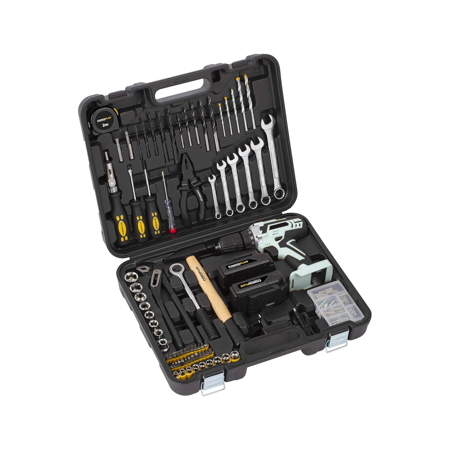 Trapano Avvitatore Cordless con Batteria e Valigetta per Fai da Te - Kit Avvitatore con 135 Accessori, Punte per Metallo, Muro, Legno e Utensili per Bricolage Completo, 12V
