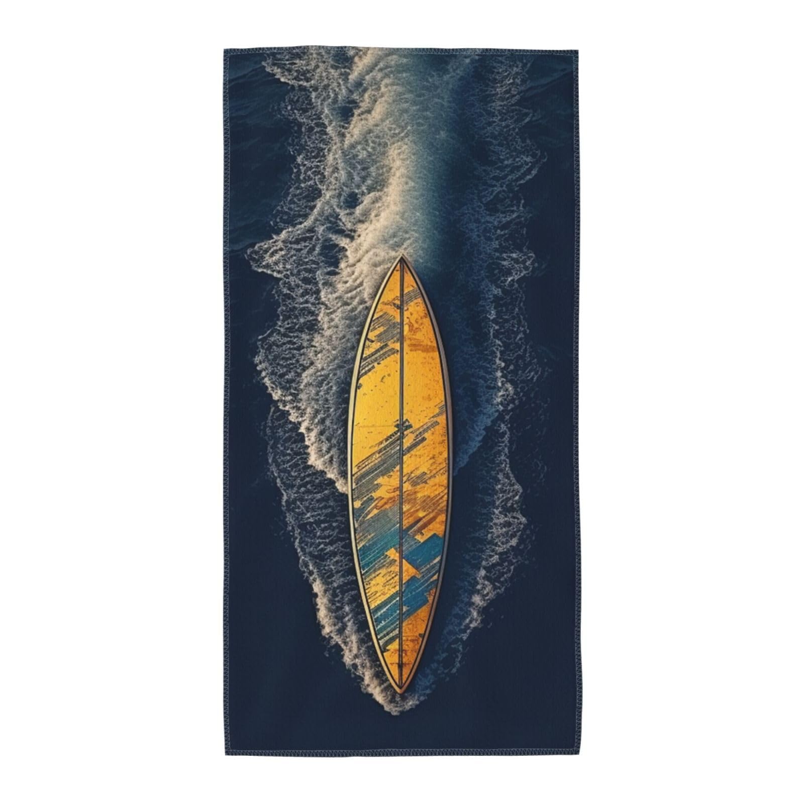 FodPand Microfiber Hand Towels for Bathroom, Soft Absorbent Decorative Face Towel Surfboard Guest Bath Towel 12"X24" Kitchen Dish Towel for Bathroom Kitchen Hotel Gym Spa Towels