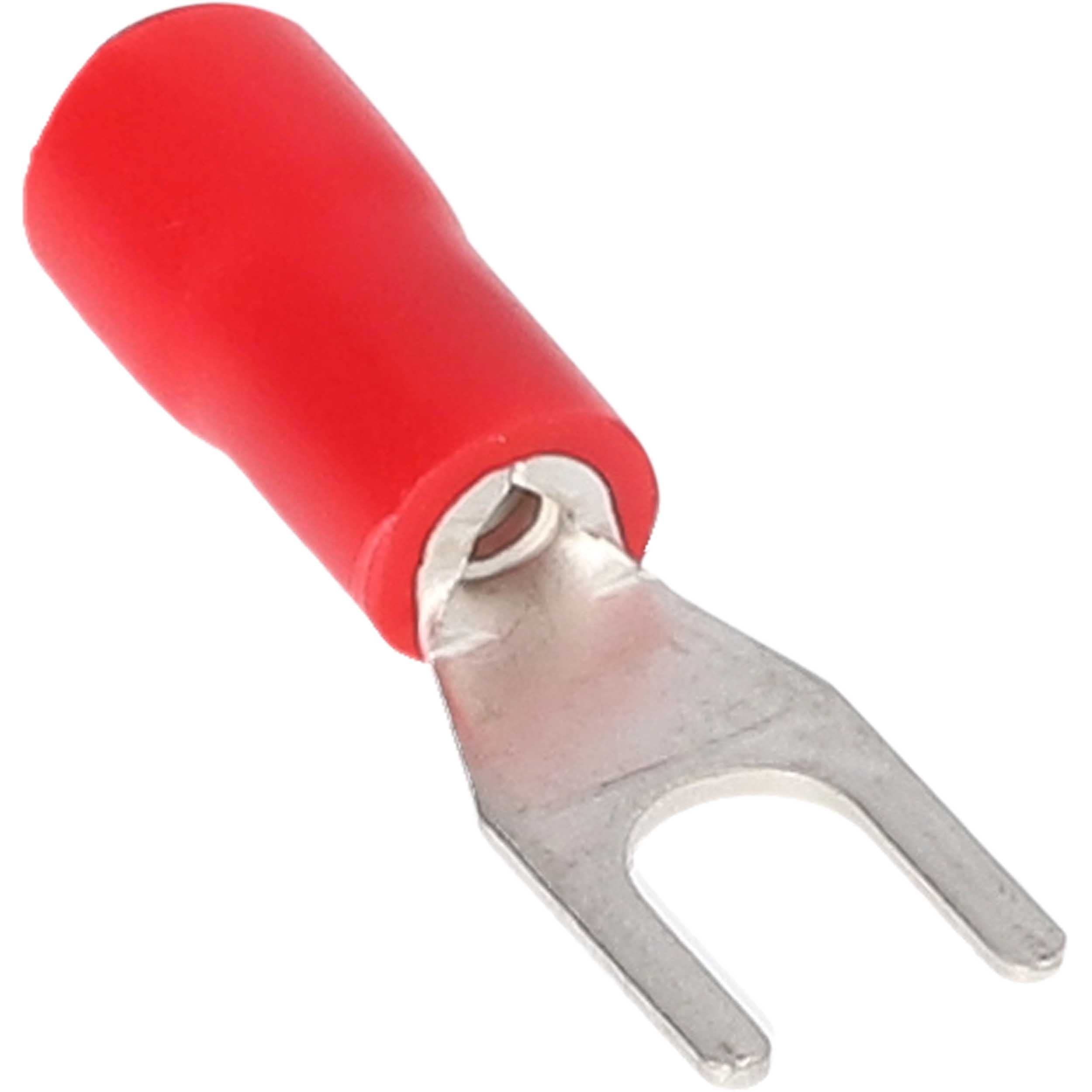 Install Bay RVST6 Spade Terminal Vinyl Connector 22/18 Gauge #6, Red (100-Pack)