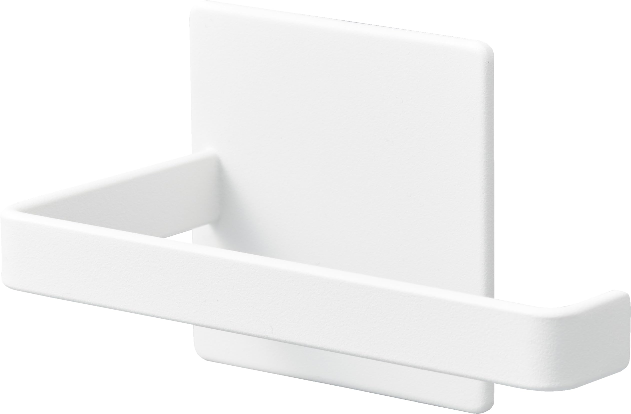 Yamazaki White 2111 Tower Magnetic Toilet Roll Holder, Steel/Magnet/Silicone, Minimalist, 14X7x7.5cm