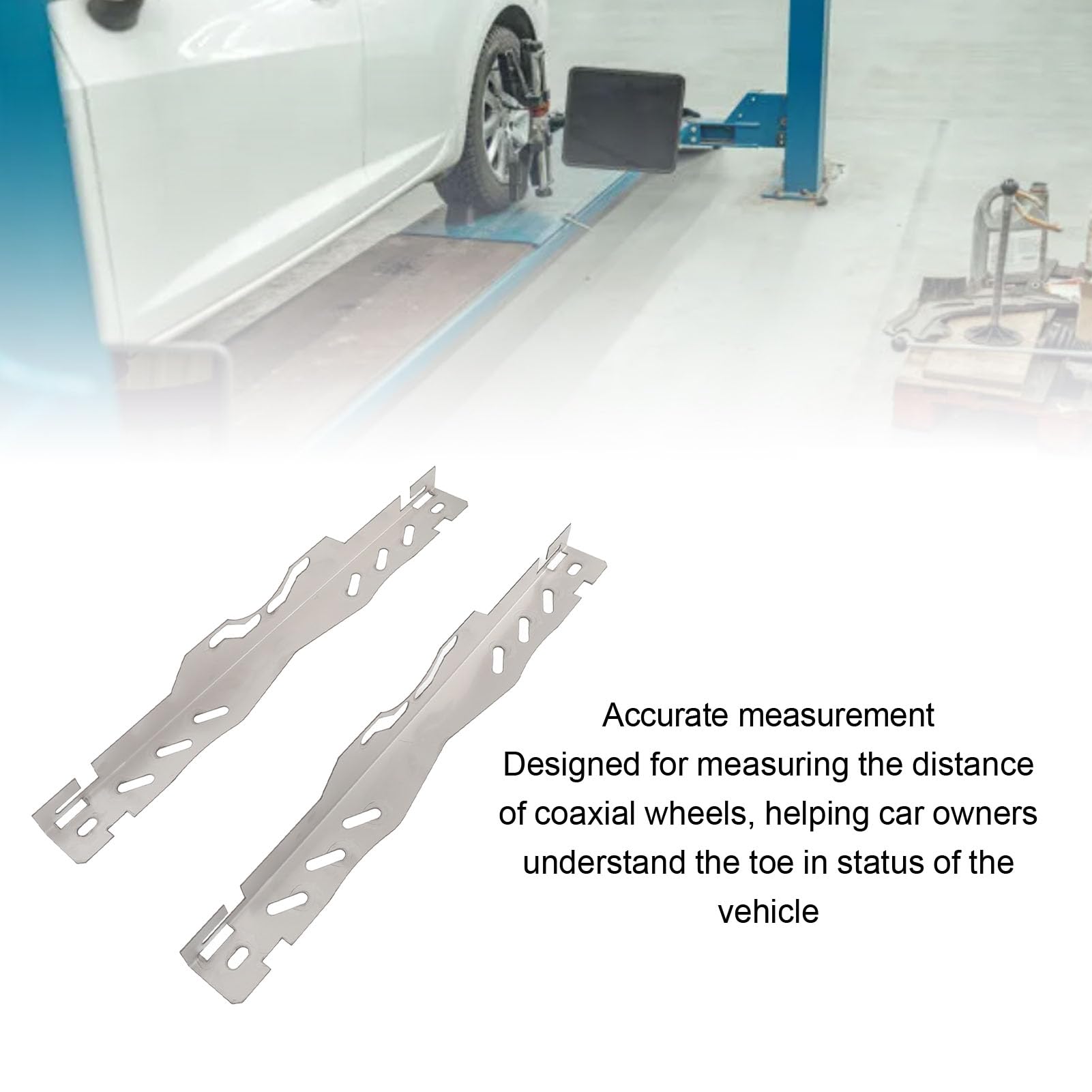 Yctze Alignement De La Voiture Alignement De Roue Alignement Plaque D'Outil en Acier Inoxydable Duty avec 2 Rubans Outil D'alignement d'alimentation De L'orteil De Mesure Précis