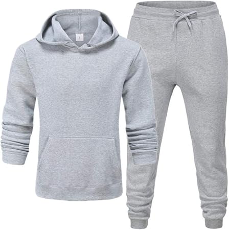 NXLWXN Chandal Hombre Completo Sudadera con Capucha + Pantalones Deportivos  Conjunto De Chándal De Fútbol, Running, Fitness,Gris,XXL : Amazon.es: Ropa