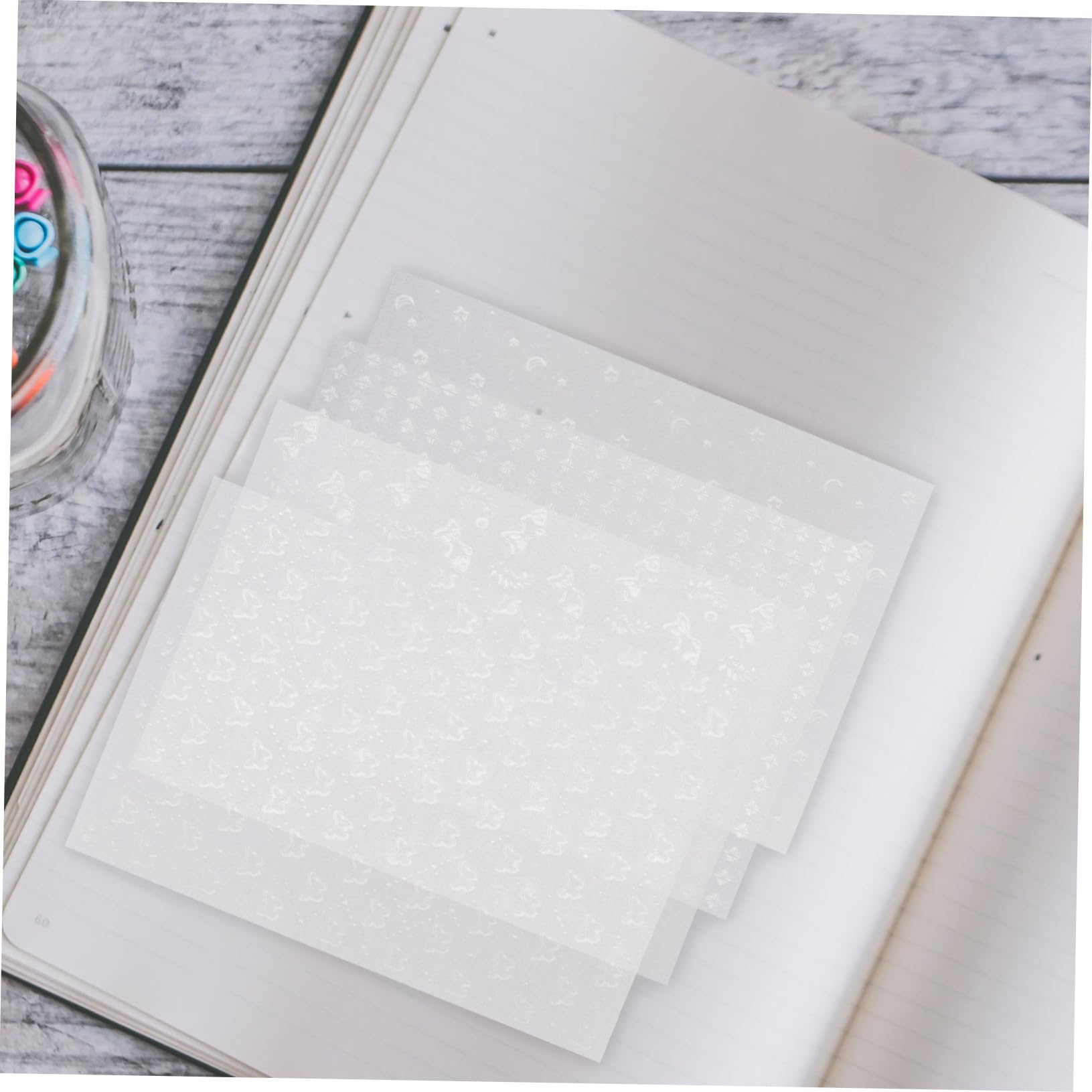 STOBOK 3 Sätze Scrapbook-papier Schmierpapier Dekorativ Decoupage Paper Bunt Pastell Foto-sammelalbum Journaling Scrapbooking Fetzen Farbig Texturiert Zeitschrift Weiß 40 Blätter * 3