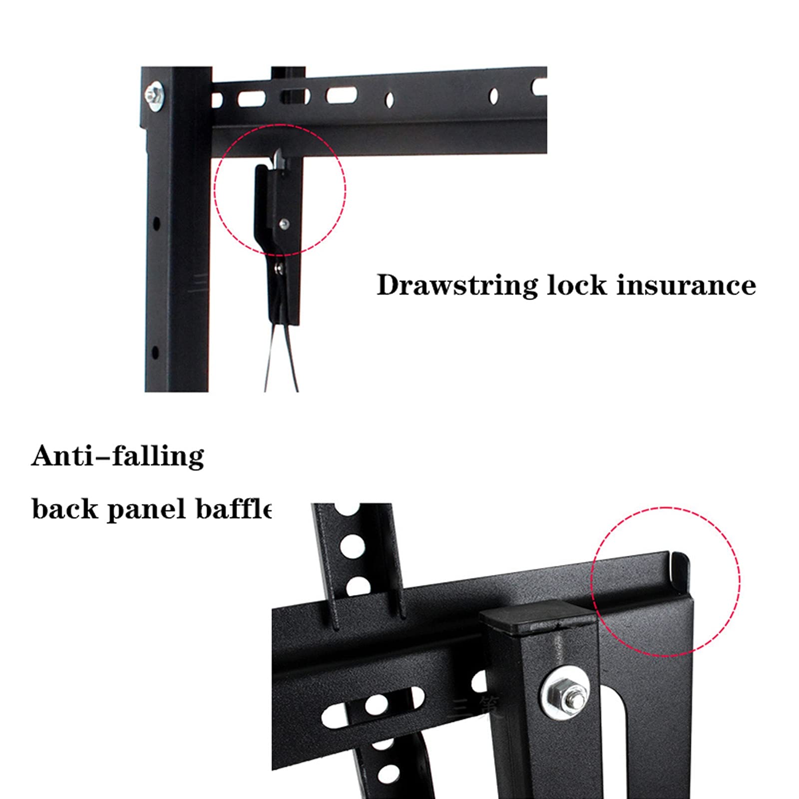 Altura Ajustable Universal TV Stand 37"-65" Tabla TV TV Stops Base Punch-Free Scree LCD TV Soporte de Escritorio, Tiene hasta 66 Libras