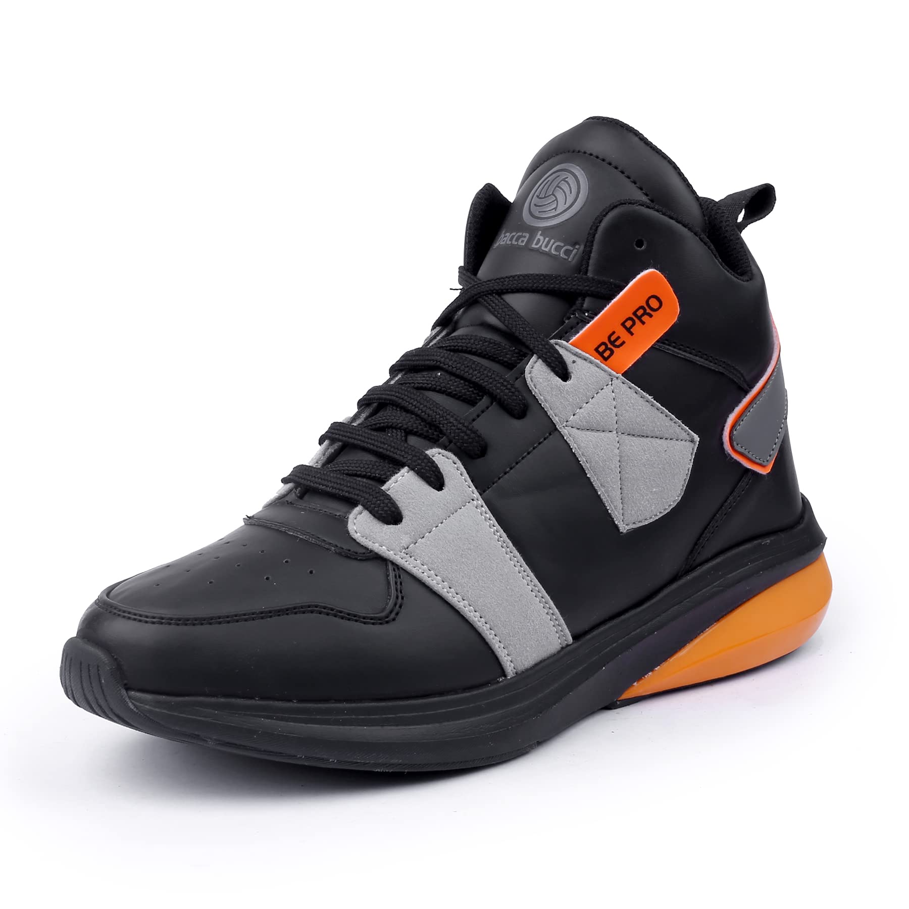 Bacca Bucci® Unicorn Mens Fashion Hi-Top Sneakers/Street Wear with Dual Air Cushion Rubber Outsole for Swag, Travel, Parties, Dancing, Dating, Streets & Fun- Black, Size UK9 (B0BKN521LP) Amazon Price History, Amazon Price Tracker