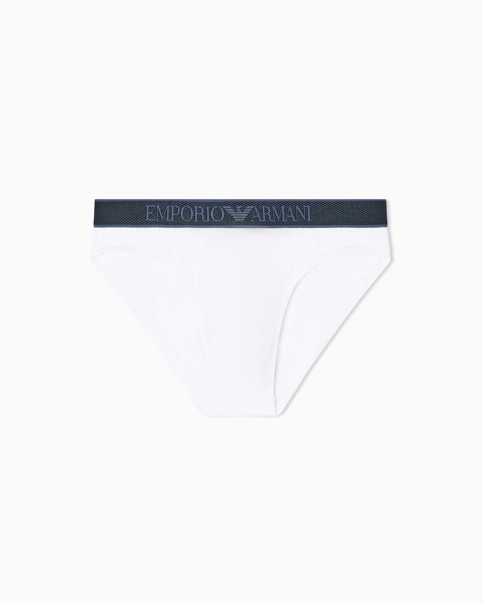EMPORIO ARMANI Man's Shiny Logoband Brief White M