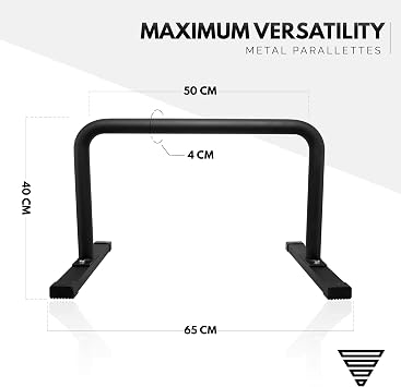 GORNATION Metal Parallettes for Calisthenics, Non-Slip Push Up Bars, Handstand Bars for Fitness, Gymnastics, Outdoor Training, L-Sits, Home Workout Equipment, Push Up Stands