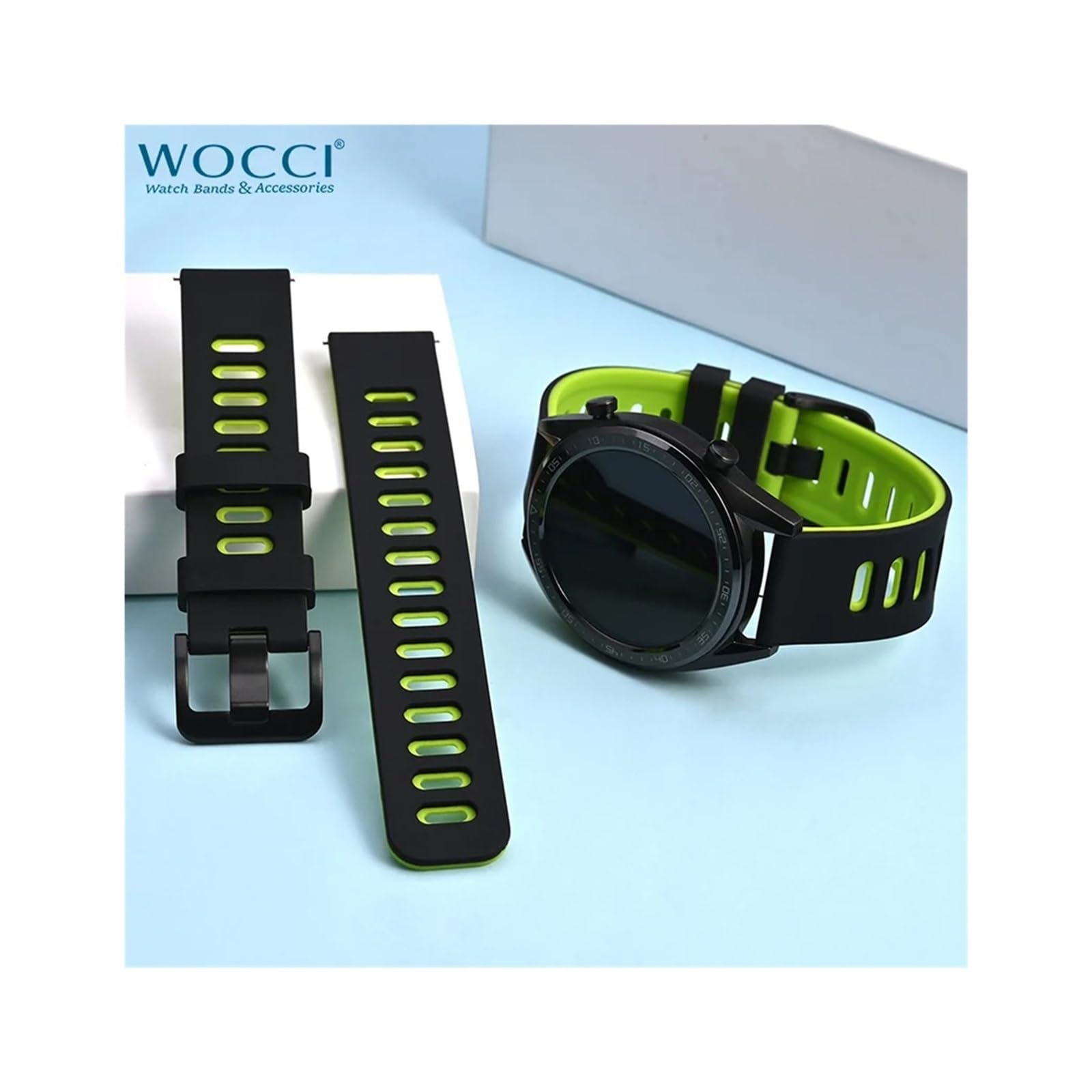Correa de reloj de silicona de 22 mm apta for Huawei Watch GT 2 46 mm Correa deportiva suave Pulsera Correa de reloj apta for Samsung Galaxy Watch 46 mm Gear S3