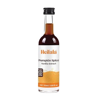 Pumpkin Spice Vanilla Extract Heilala Pure Vanilla infused with Pumpkin Spice Extract, Perfect for Baking, Desserts and Drinks, Made using Hand-Selected Vanilla Beans from Polynesia, 1.69 fl oz