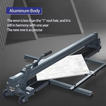Professional Ceramic Tile Cutter, Adjustable Manual Floor Tile Cutting Machine with Transport Handle and Wheels for 800/1200mm Large Tiles