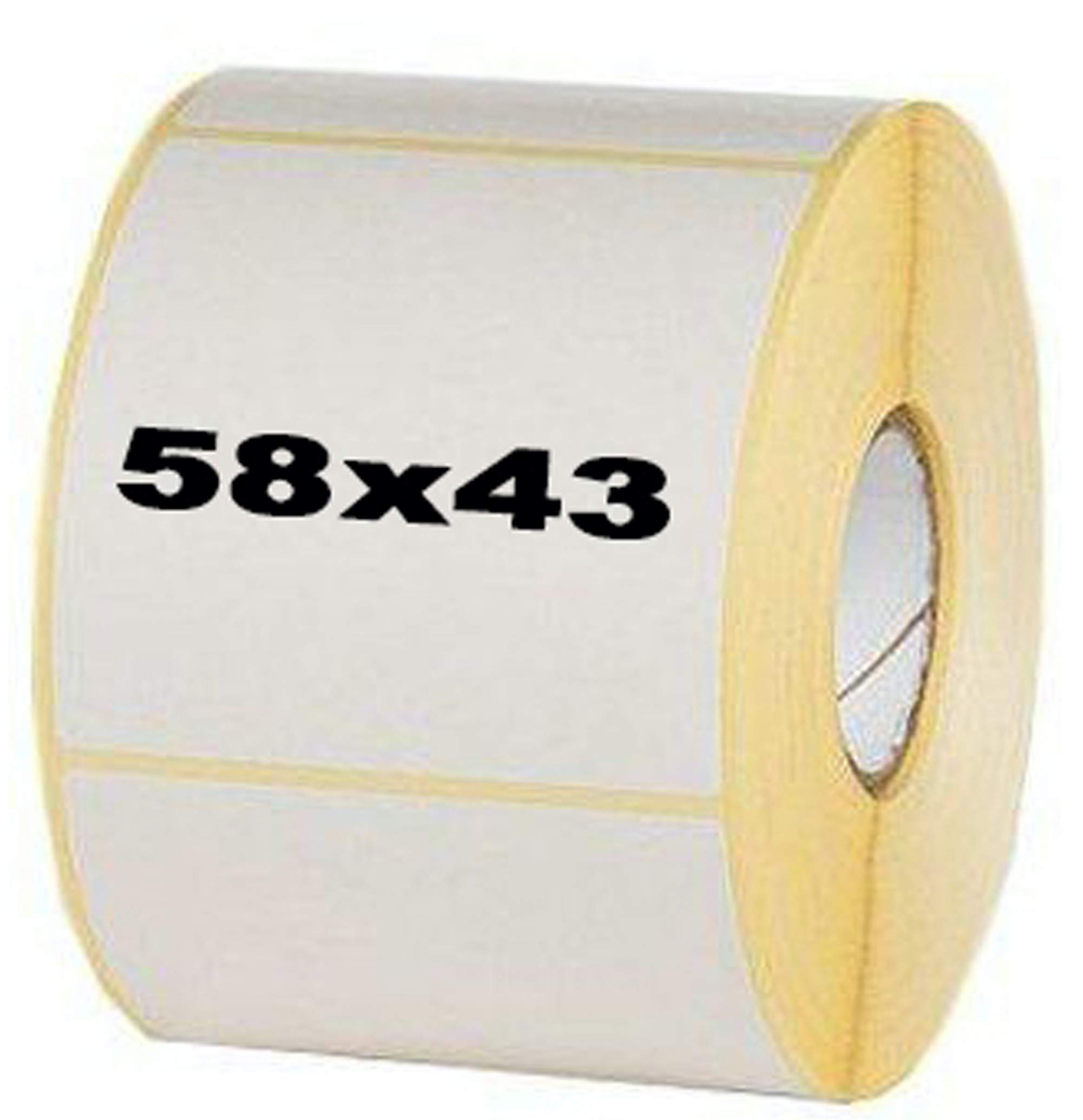 Scale labels - 58mm x 43mm, 48 rolls, 38400 labels, Works with scales: CAS/Dibal/Bizerba/Avery Berkel, application: meat, fruits, vegetables, cold meat, cakes, pastry