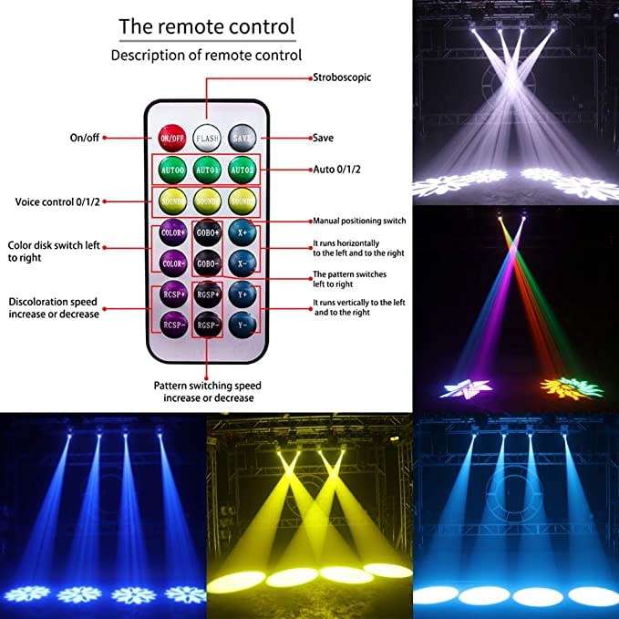 Amazon | U`King 50W ステージライト LED ムービングライトリモコン 