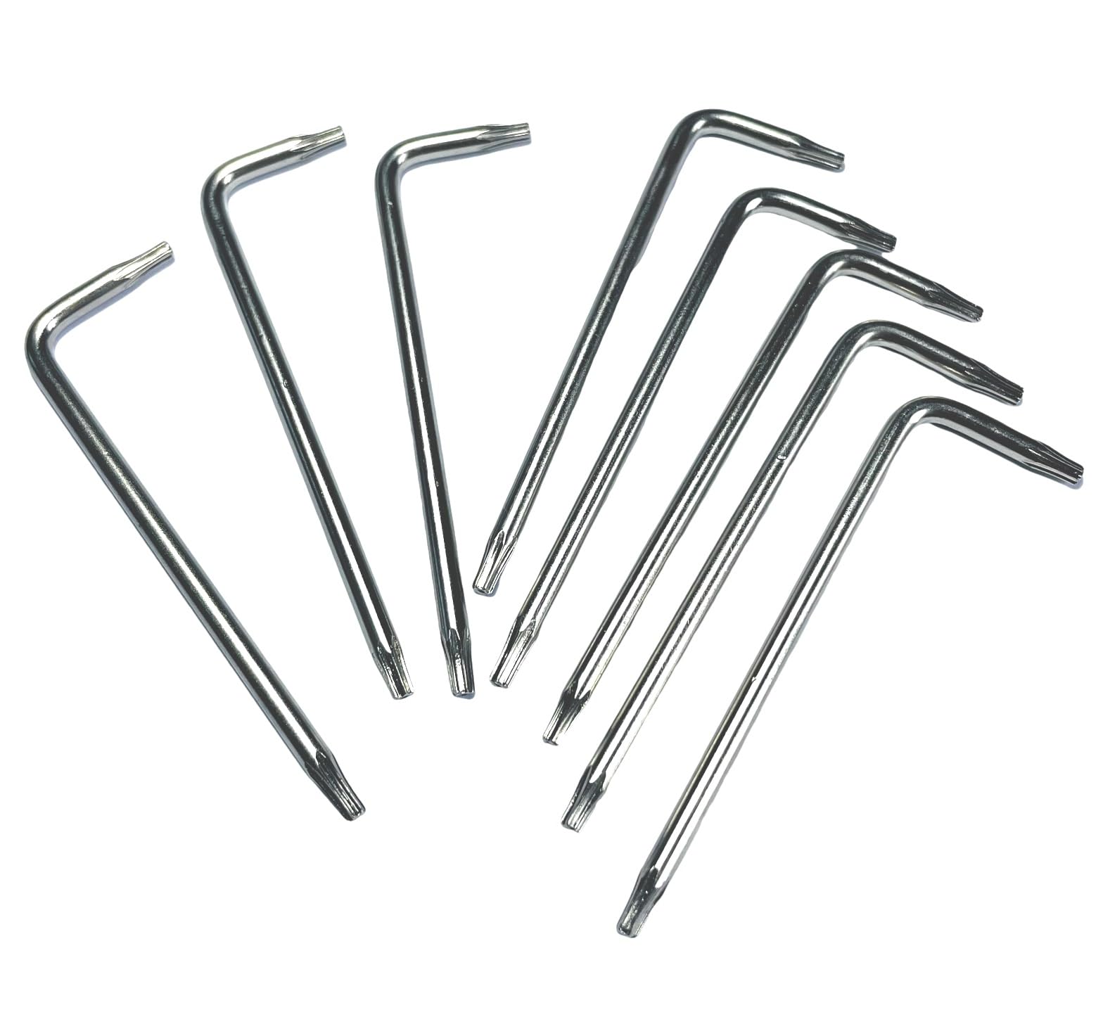 ZDingTech 8pcs T8 Torx Bit T8 Anti Tamper Proof Torx Star Key Bit Wrench,T 8 torx key set,allen key drill bit set L-Shape,S2 Steel tamper proof torx