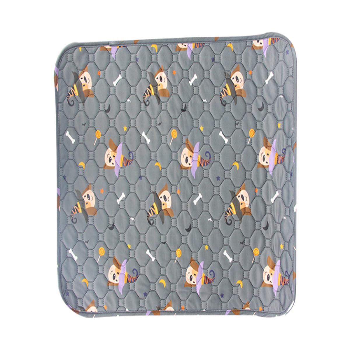 Reusable Puppy Pad Washable Dog Cat Pee Pads Super Absorbent Reusable Puppy Training Mat Leak-Proof & Non-Slip Whelping Pads for Pet Housebreaking Pet Carpet Pet Supplies (50x70 cm,Grey)