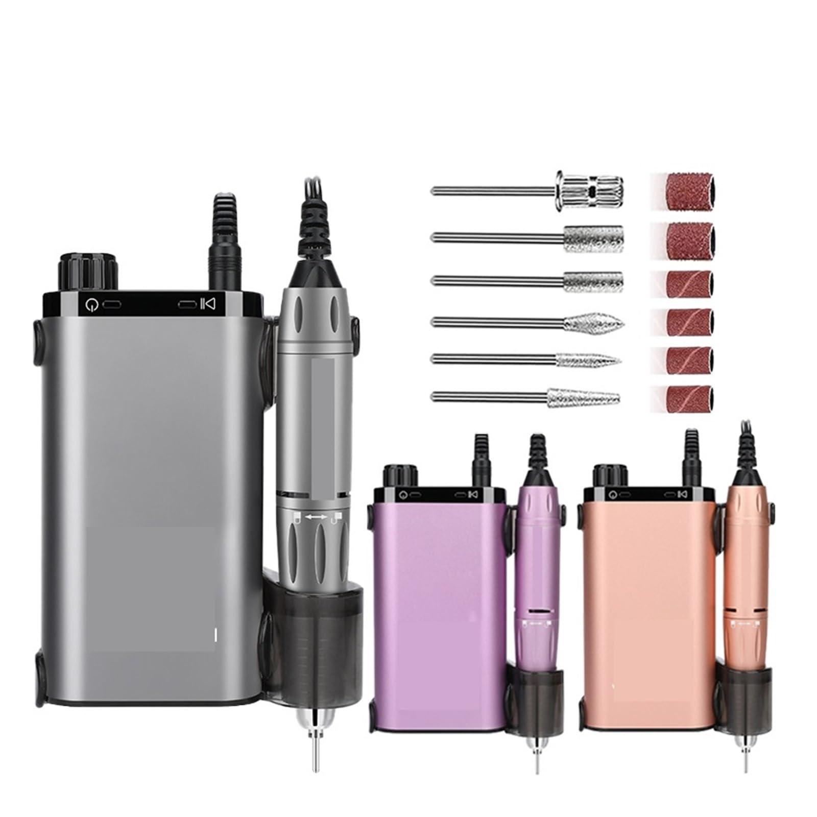 35000 Giri/min Professionale Trapano for Unghie for Smalto Gel Acrilico levigatrice for Unghie Ricaricabile con Display HD Strumenti for Salone Trapano for Unghie(Purple)