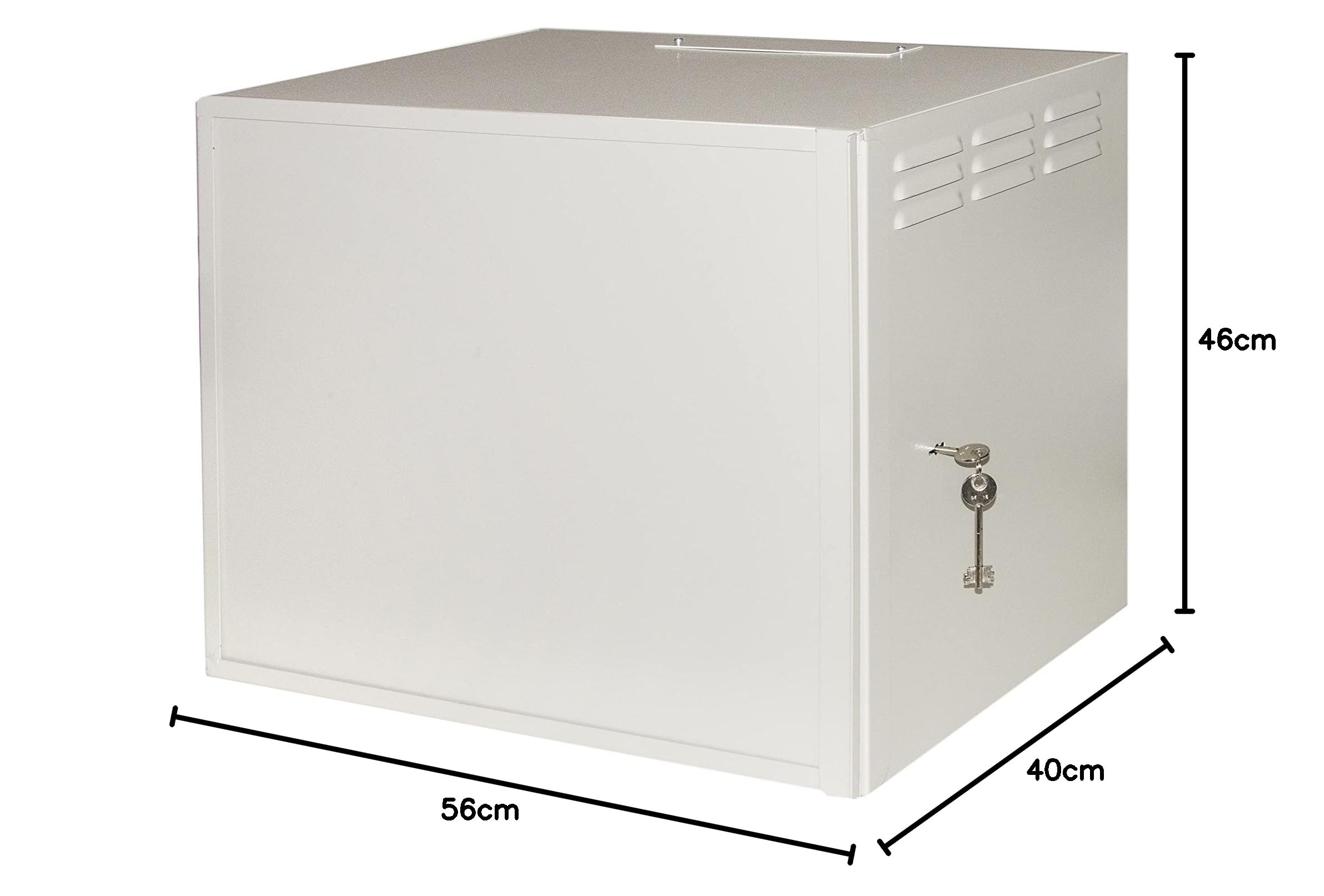 LINK Armadio Rack 19" 9U Porta in Ferro Antivandalismo con Serratura Antieffrazione